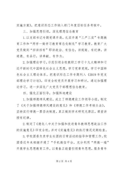 7学校党支部意识形态工作责任制落实情况汇报.docx