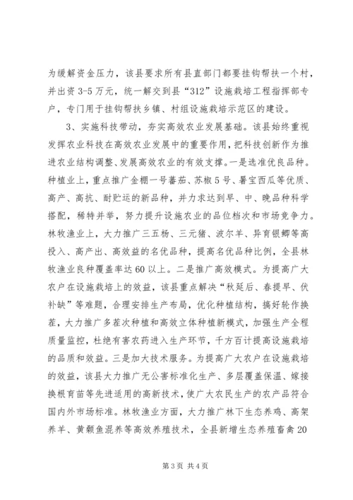 关于XX县区发展高效农业的调查与思考 (2).docx