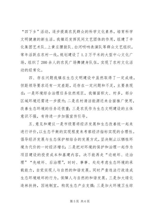乡镇生态文明建设情况汇报.docx