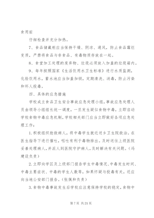 古村小学营养餐安全应急预案(精).docx
