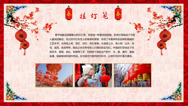 春节习俗传统文化PPT模板