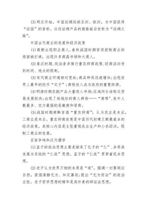 高中文综必背知识点总结.docx