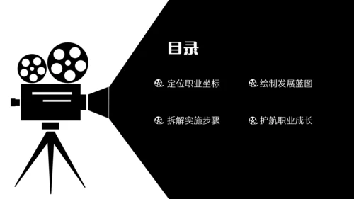 黑色简约风职业规划PPT模板