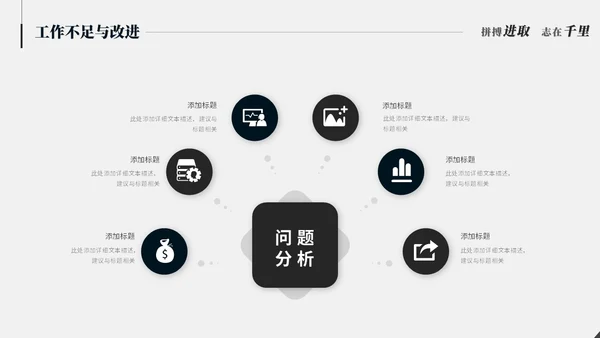 极简简约黑白创意月度工作总结工作汇报述职报告ppt模板