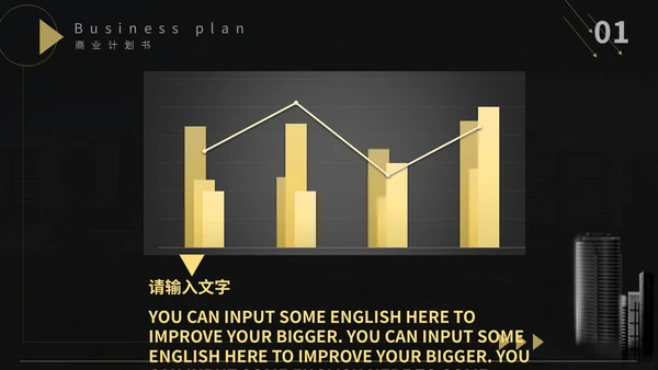 高端大气金色商务项目介绍通用PPT模板