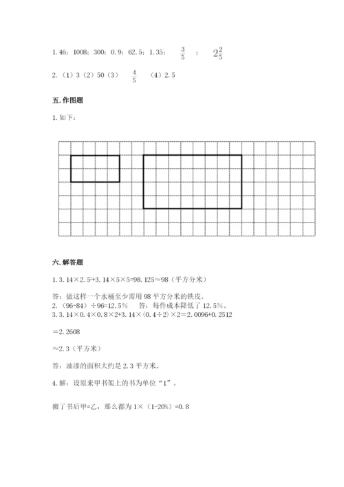 小升初六年级期末试卷含答案（满分必刷）.docx