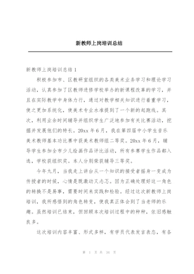 新教师上岗培训总结.docx