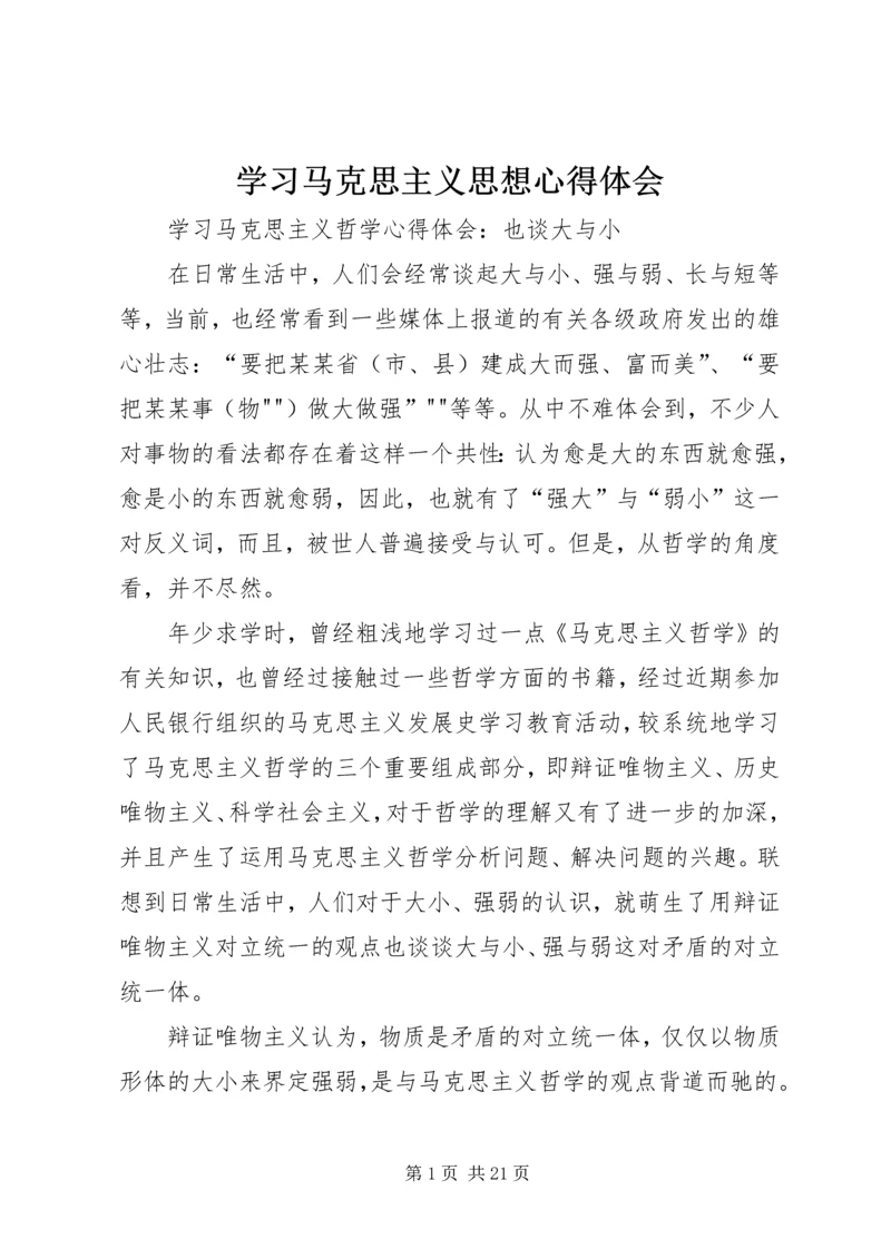 学习马克思主义思想心得体会 (4).docx