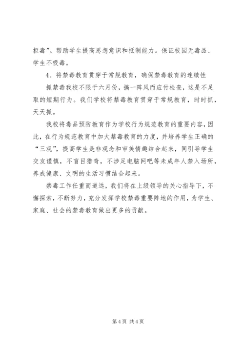 沙坝小学XX年XX年度禁毒教育计划.docx