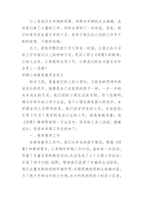 学期小班教育教学总结.docx