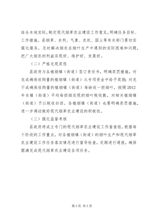 烟草农业建设安排意见.docx