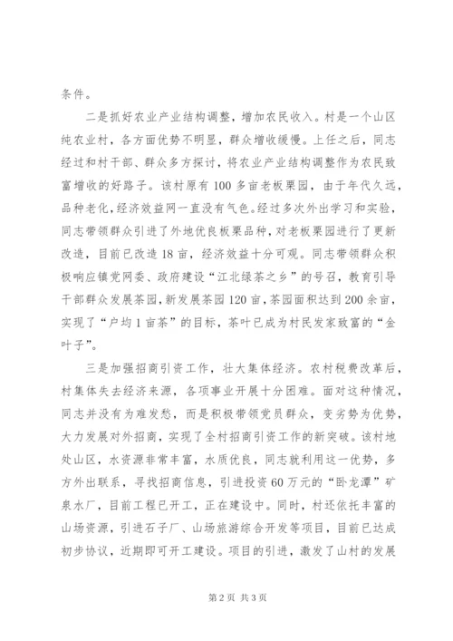 村支书先进事迹材料范文.docx