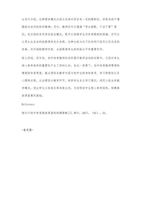 核心素养背景下初中体育高效课堂的构建研究.docx