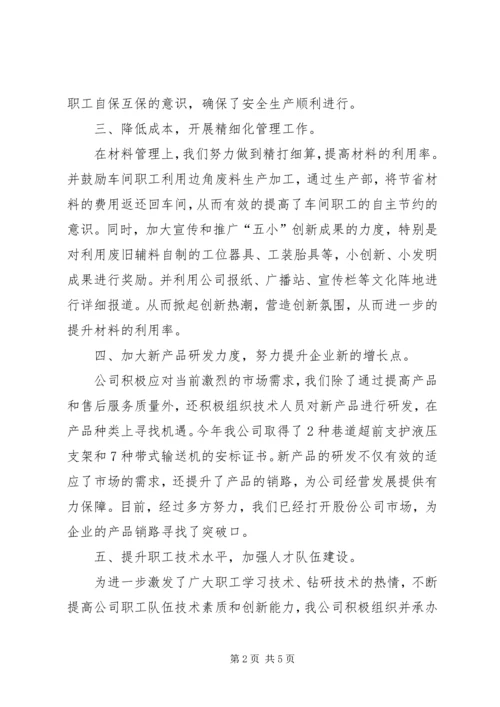 煤矿公司工作总结及下一年度工作计划.docx