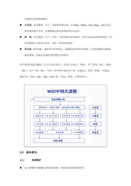 电子公司M3ERP实施应用专题方案概述.docx