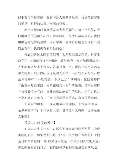 16岁的天空作文800字.docx