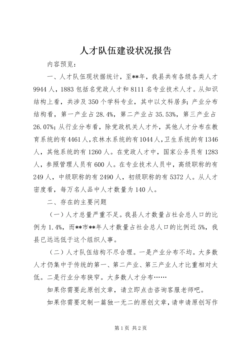 人才队伍建设状况报告.docx