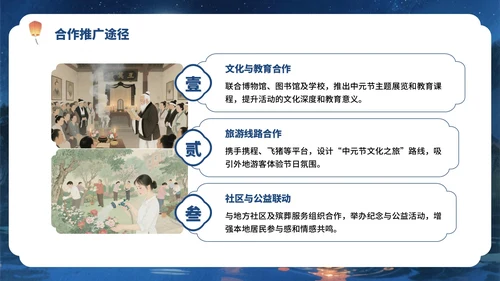 蓝色中国风传承文化+创新活动PPT模板