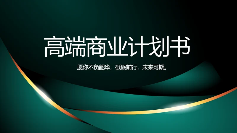 高端路演创新商业计划书商务PPT