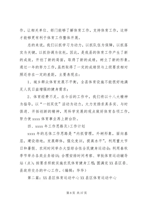 体育运动中心年终工作总结_1.docx