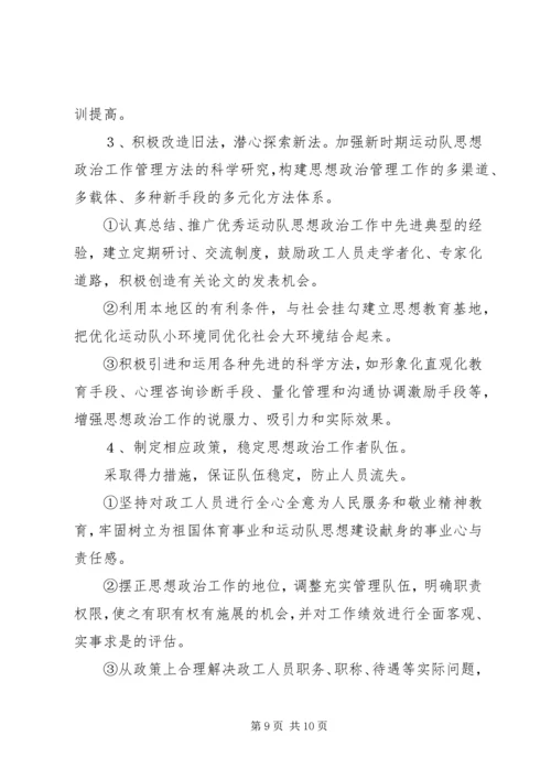 优秀运动队思想政治工作思考.docx