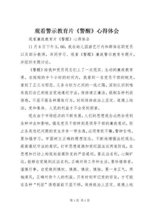 观看警示教育片《警醒》心得体会_2.docx