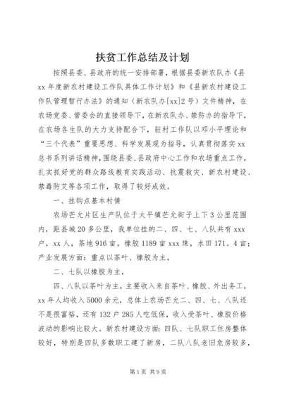 扶贫工作总结及计划.docx