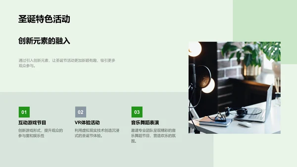 策划圣诞媒体活动PPT模板