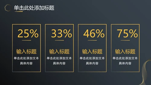 黑金商务汇报总结PPT模板