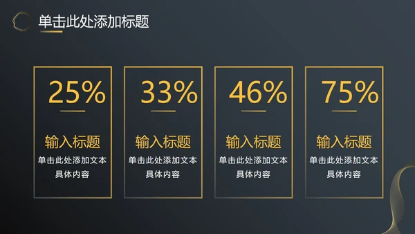 黑金商务汇报总结PPT模板