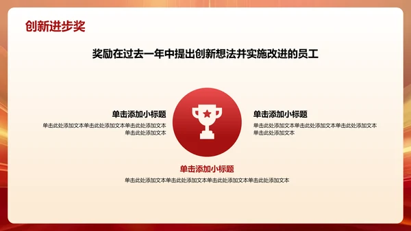 红色喜庆风年会表彰PPT模板