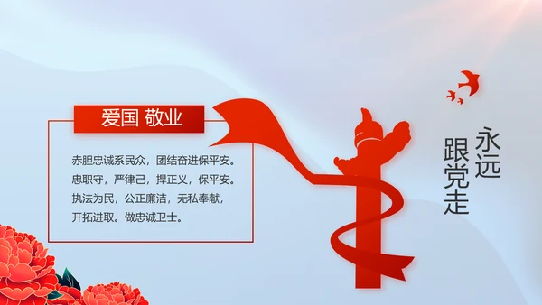 公安喜迎二十大忠诚保平安演讲PPT