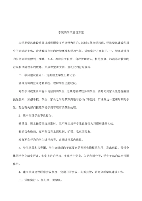 学院的学风建设方案.docx