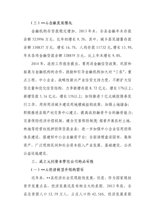 民间资本管理有限公司可行性研究报告书.docx