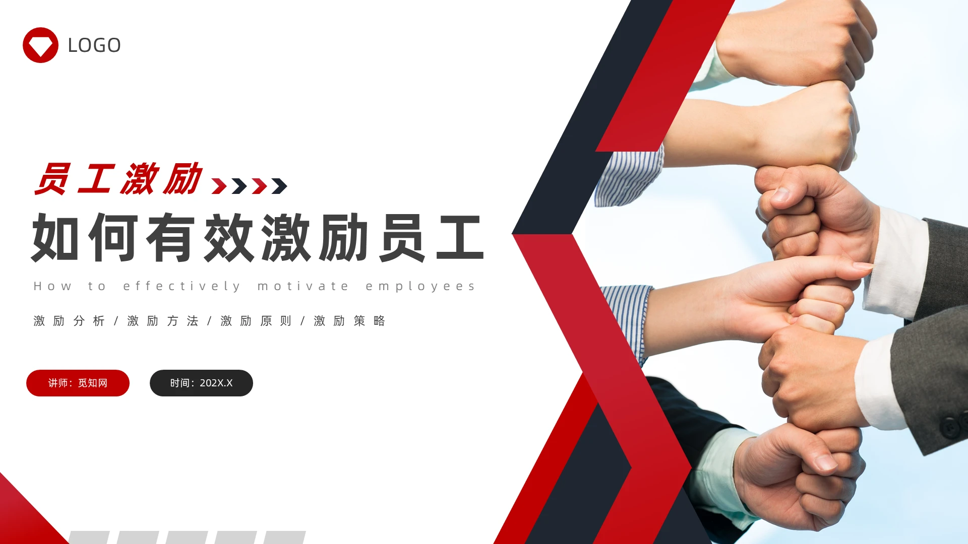 红色商务风如何激励员工培训课件员工激励：如何有效激励员工