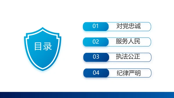 蓝色大气公安警察职责工作汇报PPT