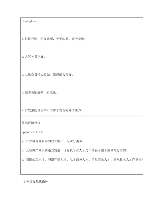 我的学业规划