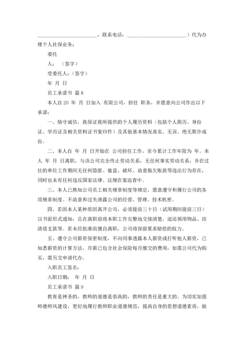 精选员工承诺书范文集合9篇.docx