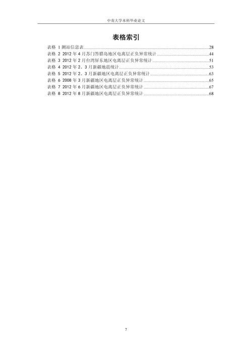 测绘本科毕业论文-基于GPS电离层层析技术的地震电离层异常研究.docx