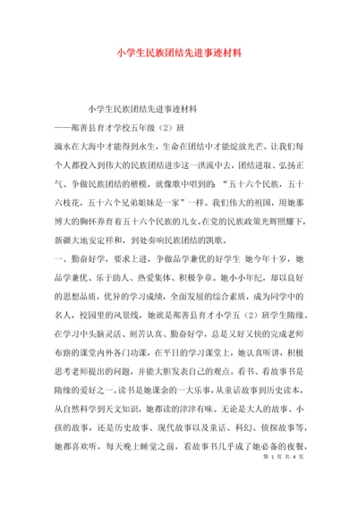 （精选）小学生民族团结先进事迹材料.docx