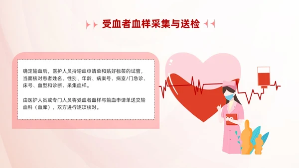 红色简约风静脉输血医疗培训ppt模板