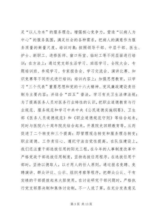 X医院党风廉政建设工作汇报.docx