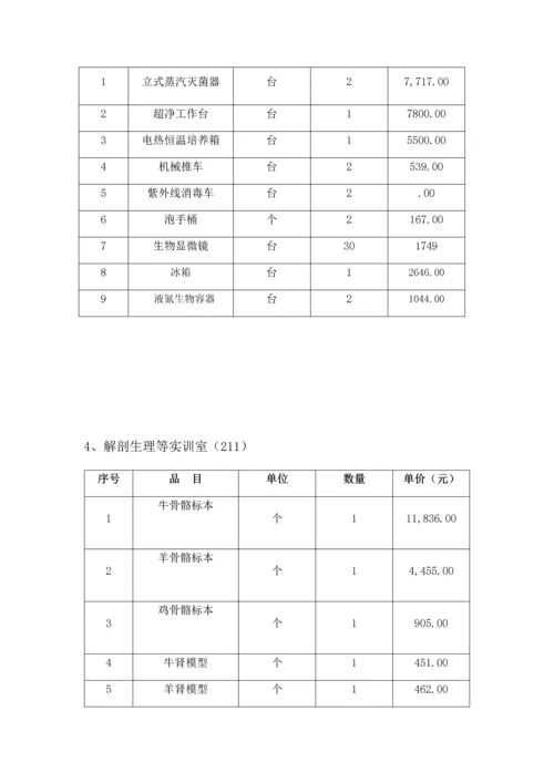 畜牧兽医系实训室建设综合规划专业方案.docx