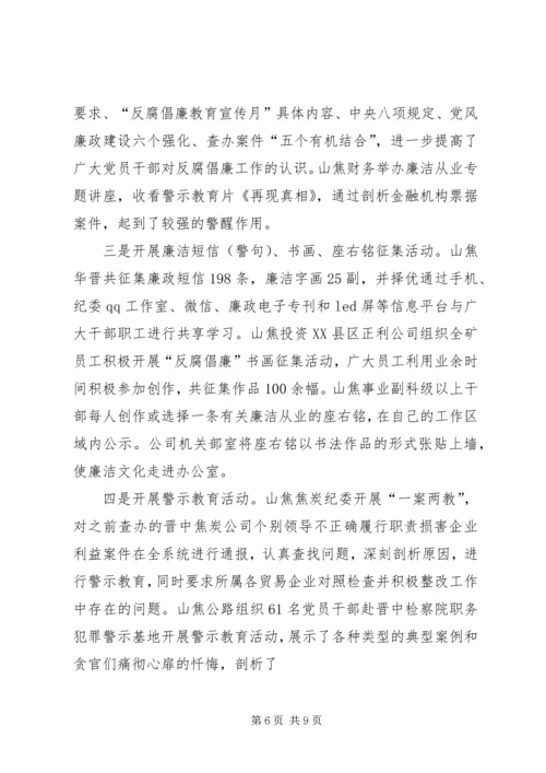 创新形式丰富内容推进山西焦煤反腐倡廉宣传教育月活动深入开展.docx