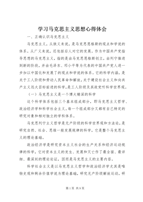 学习马克思主义思想心得体会.docx