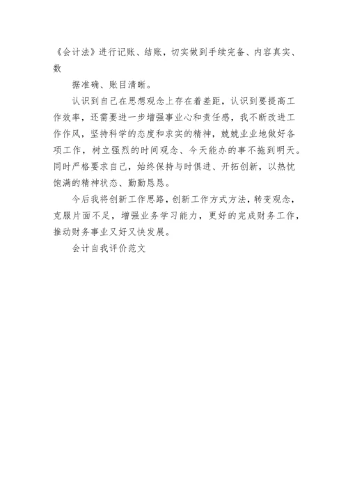 会计主要工作内容和自我评价.docx