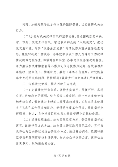 粮食局机关作风效能建设工作计划.docx