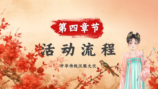 古代美女汉服文化通用PPT模板