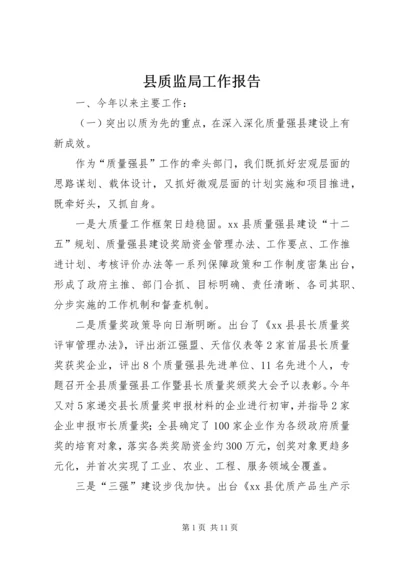 县质监局工作报告 (3).docx