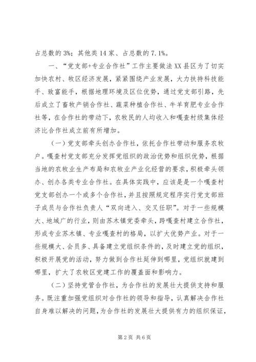 旗实施“党支部专业合作社”工作模式典型材料.docx